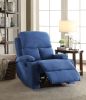 Blue Recliner with Cup Holder