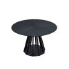 47.24 Inch Saving Place Table,Wooden Dining Table for 4 Persons,Modern Design Round Kitchen Table with Sturdy Pedestal for Living Room,Apartment