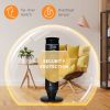 2-In-1 Tower Heater, Indoor Electric Space Heater with Oscillation, Remote Control, 8H Timer, Three Heating Modes(High, Low, Fan), 750W/1500W