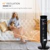 2-In-1 Tower Heater, Indoor Electric Space Heater with Oscillation, Remote Control, 8H Timer, Three Heating Modes(High, Low, Fan), 750W/1500W
