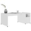 Coffee Table White 35.4"x17.7"x13.8" Engineered Wood