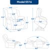 Dual Motor Infinite Position Up to 350 LBS Electric Medium size Leatheraire Grey Power Lift Recliner Chair with 8-Point Vibration Massage and Lumbar H