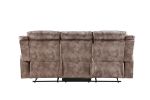 Zubaida Two Tone Chocolate Velvet 3PCS Recliner Living Room Set