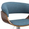 Sheldon - Adjustable Swivel Bar Stool - Denim Blue