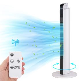 35" Oscillating Tower Fan, 35 dB Quiet  Standing Bladeless Fans w/ Remote 7H Timer 3 Speeds