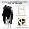 Bar Stools Seat Height 26'' Leather Wooden Bar Stools(WHITE 1pc)