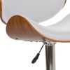 Marana - Bentwood Adjustable Swivel Bar Stool - White