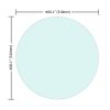 20" Inch Round Tempered Glass Table Top Clear Glass 1/4" Inch Thick Flat Polished Edge