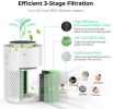 Air Purifiers for Bedroom with Adjustable Night Light;  TEC.BEAN H13 True HEPA Air Filter for Office Desk;  Odor Eliminators for Home;  Sleep Mode 20d