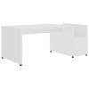 Coffee Table White 35.4"x17.7"x13.8" Engineered Wood