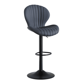 Bar Stools Set of 2 Modern Swivel Bar Chairs, Barstools Counter Height with High Backrest, Easy 3-5 Minute Assembly for Bar, Kitchen, Dining Room (Color: Dark Gray, count: 1 set)