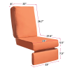 Indoor Outdoor Recliner Replacement Cushion;  Patio Furniture Chair Sofa Washable Cushion Deep Seat;  UV Protected;  Fade Protected and Water Spi
