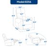 Manual Recliner Chair with Rocker and Swivel in Fabric for Living Room, Blue