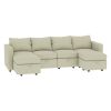 Modular Sectional Sofa with Storage, 109'' L-Shaped Upholstered Couch with Hidden Compartments, Wooden Frame and Polyester Fabric, Space-Saving D