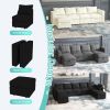 Modular Sectional Sofa with Storage, 109'' L-Shaped Upholstered Couch with Hidden Compartments, Wooden Frame and Polyester Fabric, Space-Saving D